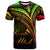 Hawaii Kanaka Maoli T-Shirt - Reggae Color Cross Style