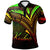 Kiribati Polo Shirt Reggae Color Cross Style Unisex Black - Polynesian Pride