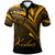 Kiribati Polo Shirt Gold Color Cross Style Unisex Black - Polynesian Pride