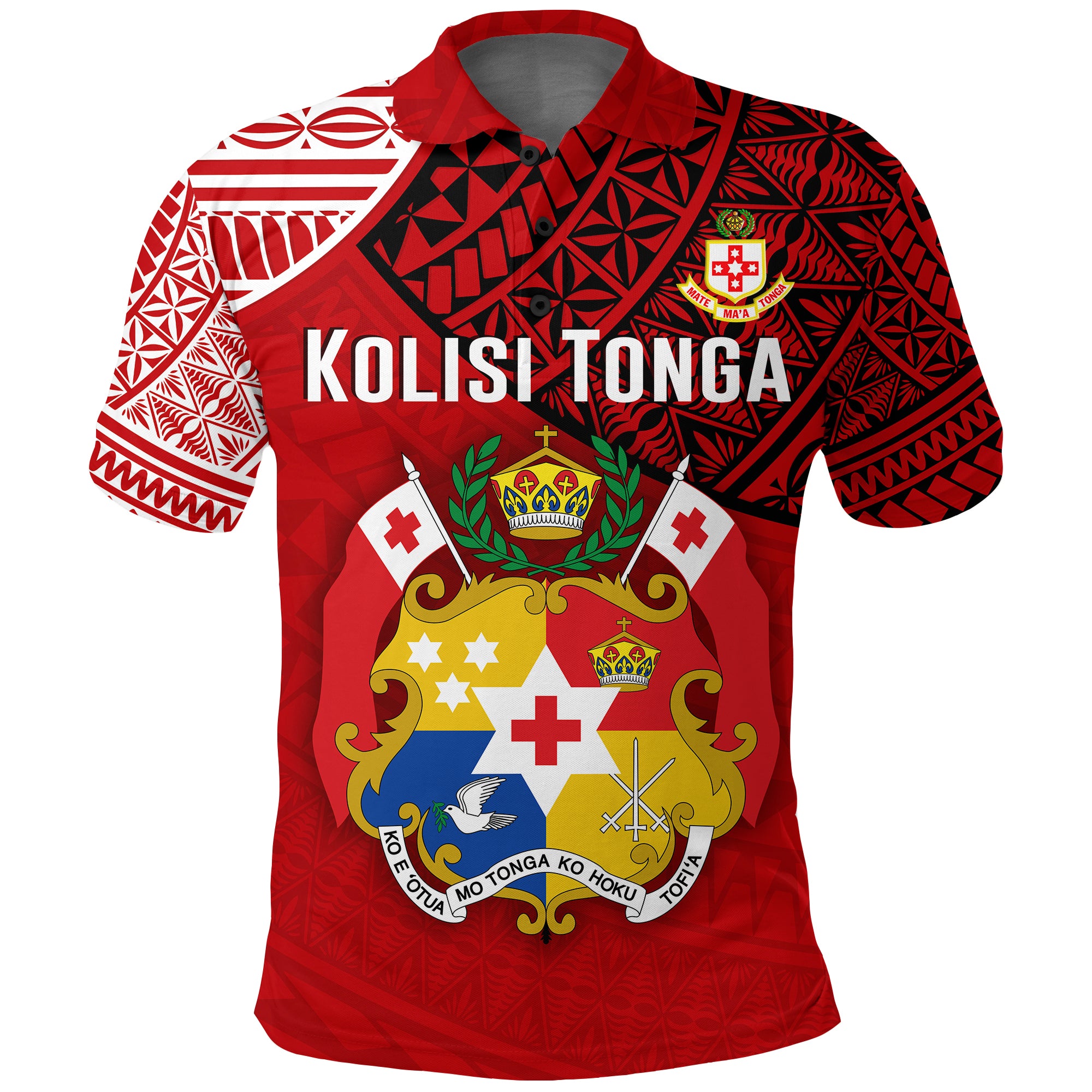 Custom Tonga College Atele Polo Shirt Kolisi Tonga LT4 Unisex Red - Polynesian Pride