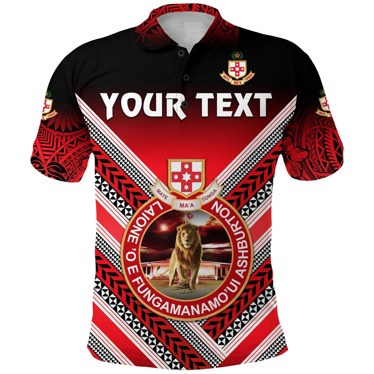 Custom Kolisi Tonga Polo Shirt Mate Maa Tonga Creative Style Lion - Polynesian Pride
