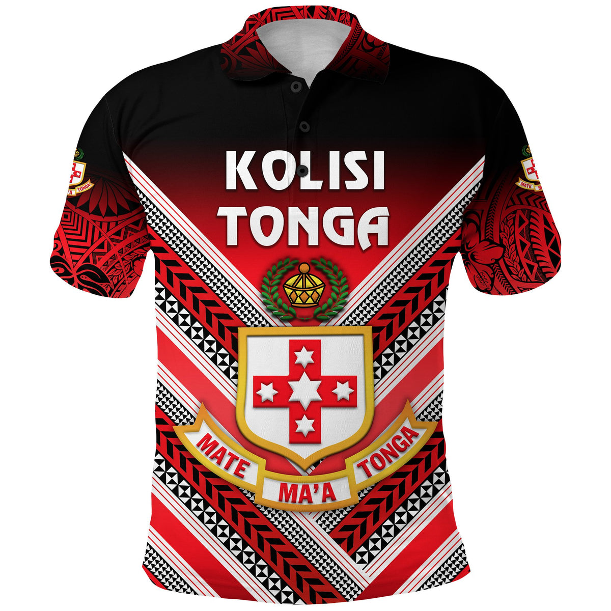 Kolisi Tonga Polo Shirt Mate Maa Tonga Creative Style Unisex Red - Polynesian Pride