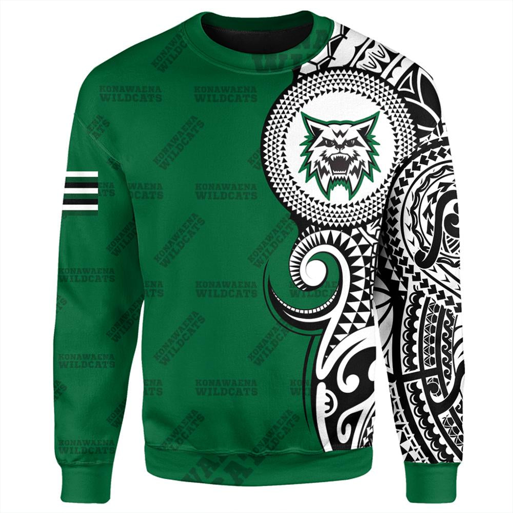 (Personalized) Hawaii - Konawaena High Tribal Kakau Sweatshirt - AH - Polynesian Pride