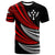 Kosrae CustomT Shirt Wave Pattern Alternating Red Color Unisex Black - Polynesian Pride