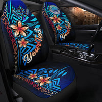 Kosrae Custom Personalised Car Seat Covers - Vintage Tribal Mountain - Polynesian Pride