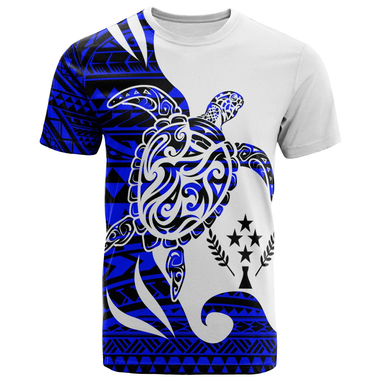 Kosrae Custom T Shirt Mega Turtle Unisex Blue - Polynesian Pride