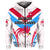 Custom Papua New Guinea Bintangor Goroka Lahanis Zip Hoodie Rugby Original Style White, Custom Text and Number LT8 - Polynesian Pride