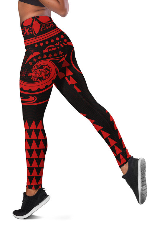 Kakau Hawaiian Polynesian Legging Red LT6 - Polynesian Pride