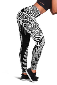Maori Rugby Legging Tattoo Mix Fern Leaf LT6 - Polynesian Pride
