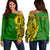(Personalised) Hawaii - Leilehua High Tribal Kakau Women's Off Shoulder Sweatshirt AH Green - Polynesian Pride