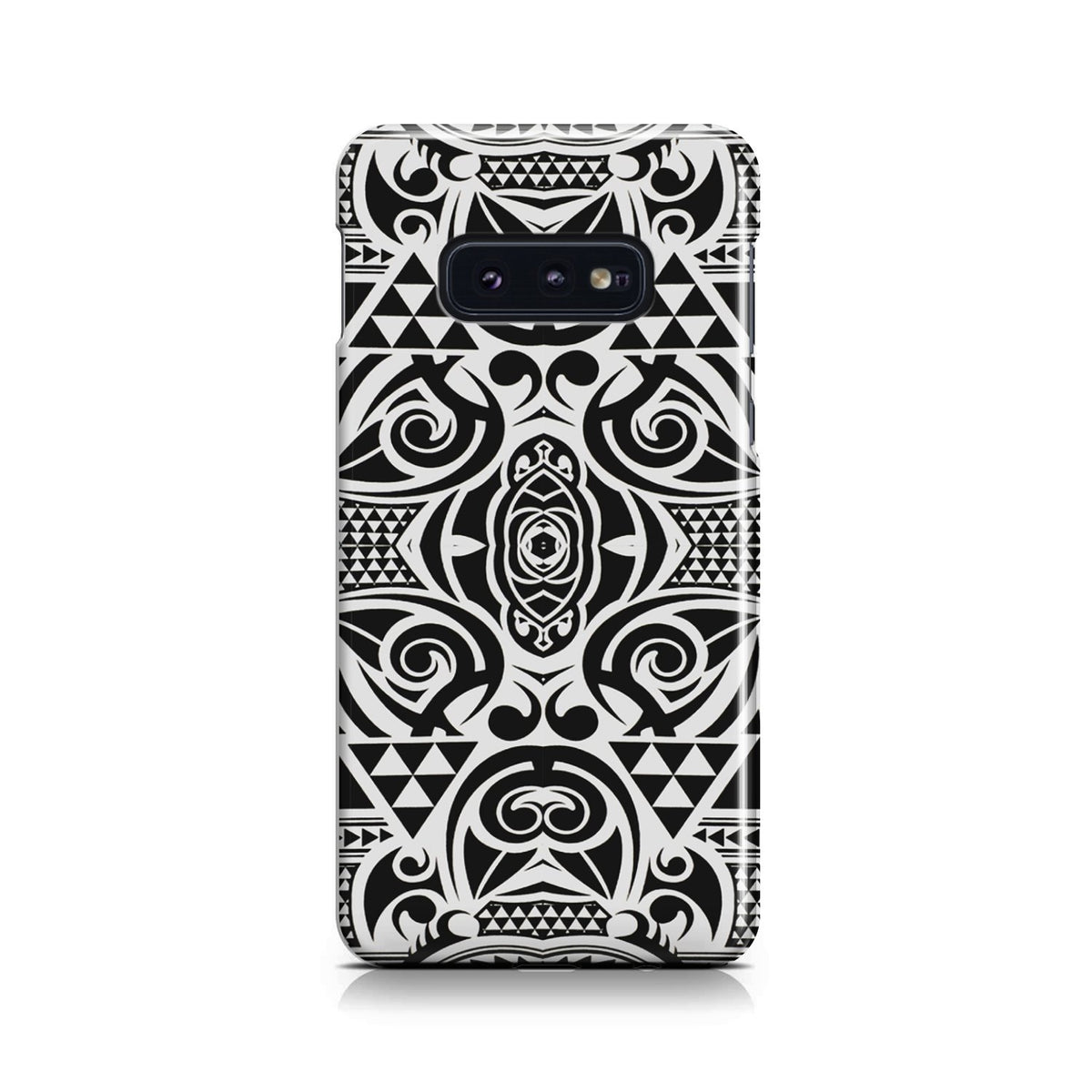 Polynesian Tribal Phone Case Black White Samsung Galaxy S10e - Polynesian Pride