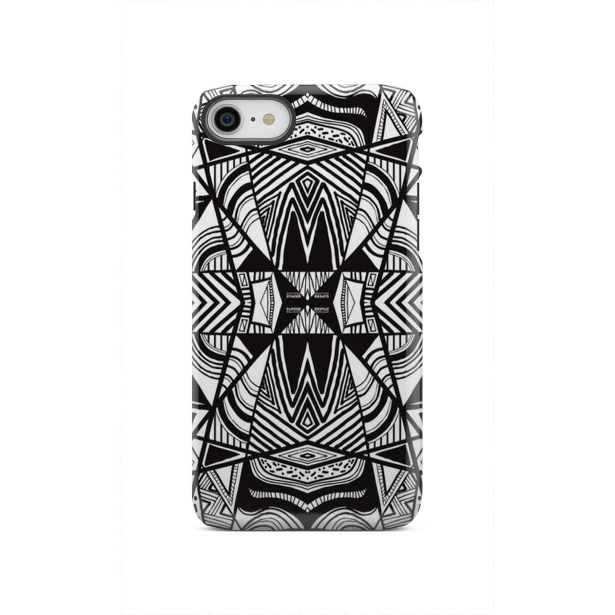 Polynesian Tribal Tough Case White And Black iPhone SE 2020 - Polynesian Pride