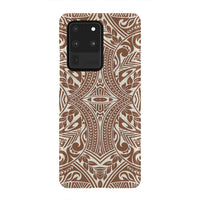 Polynesian Tribal Phone Case Brown Samsung Galaxy S20 Ultra - Polynesian Pride