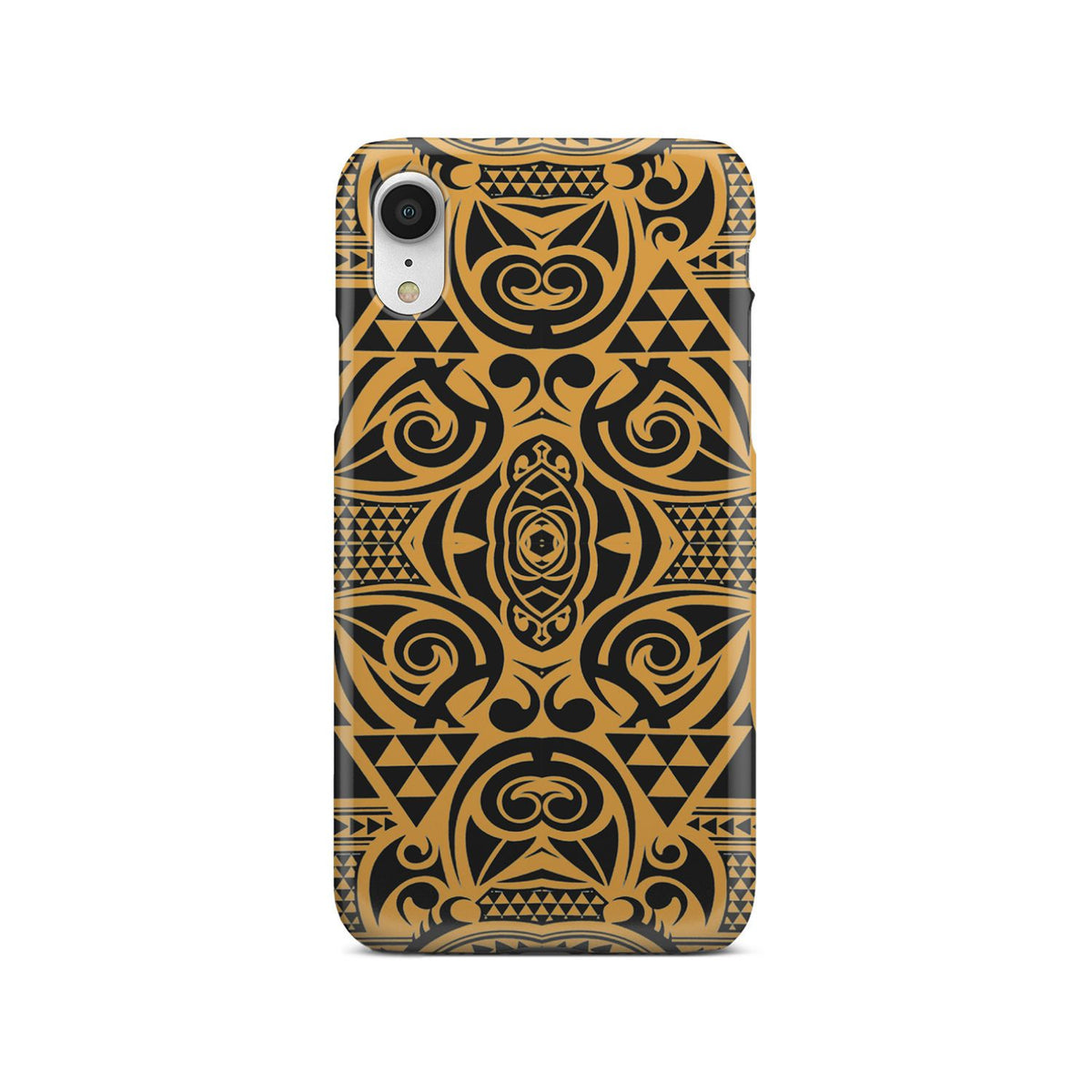 Polynesian Phone Case Yellow Black iPhone Xr - Polynesian Pride