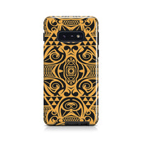 Polynesian Tough Case Yellow Black Samsung Galaxy S10e - Polynesian Pride
