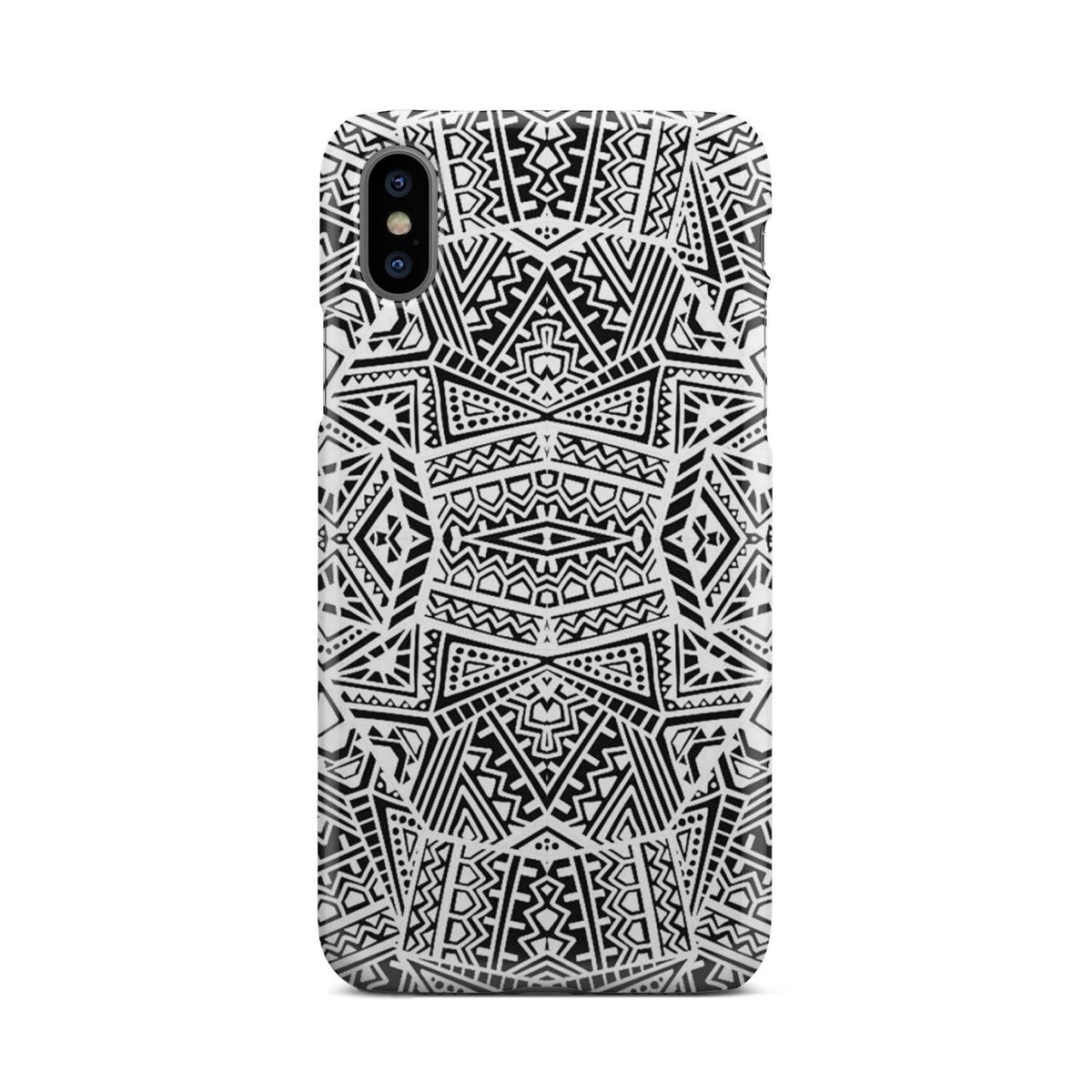 Polynesian Phone Case White And Black iPhone Xs - Polynesian Pride
