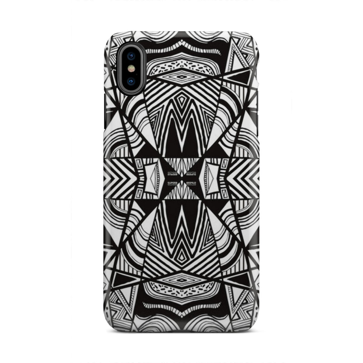 Polynesian Tribal Tough Case White And Black iPhone Xs Max - Polynesian Pride