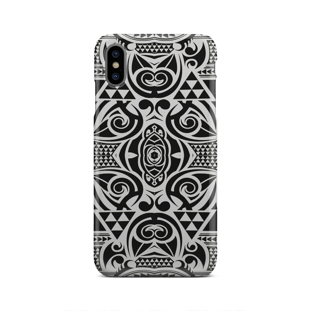 Polynesian Tribal Phone Case Black White iPhone Xs Max - Polynesian Pride