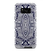 Polynesian Tough Case Blue And White Samsung Galaxy S8 Plus - Polynesian Pride