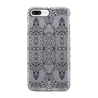 Polynesian Tough Case Black And White iPhone 8 Plus - Polynesian Pride