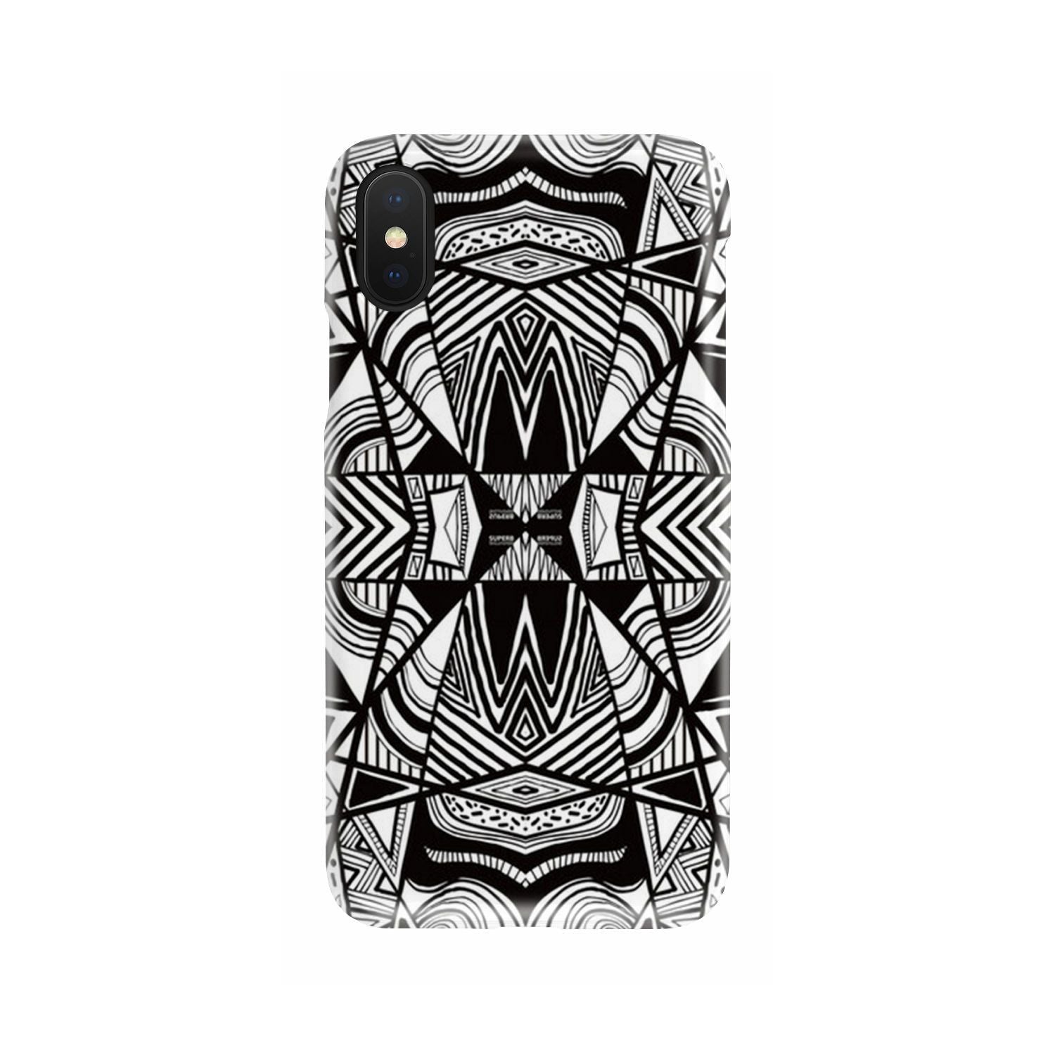 Polynesian Tribal Phone Case White And Black - Polynesian Pride