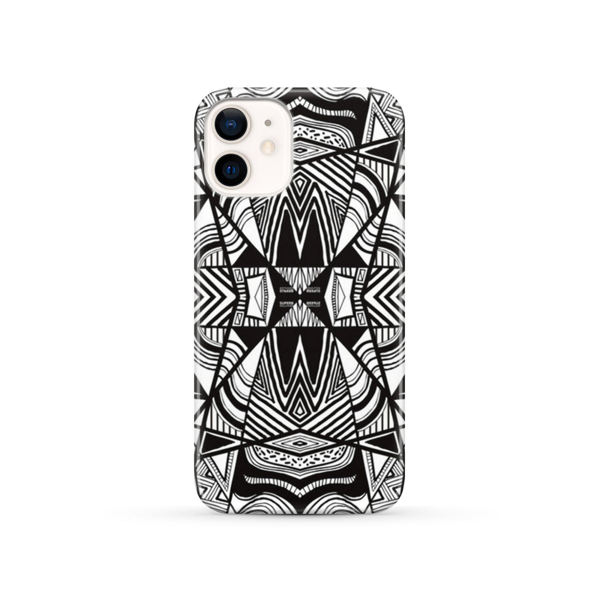 Polynesian Tribal Phone Case White And Black iPhone 12 - Polynesian Pride