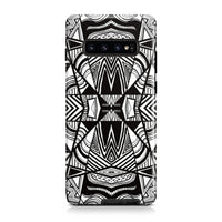Polynesian Tribal Tough Case White And Black Samsung Galaxy S10+ - Polynesian Pride