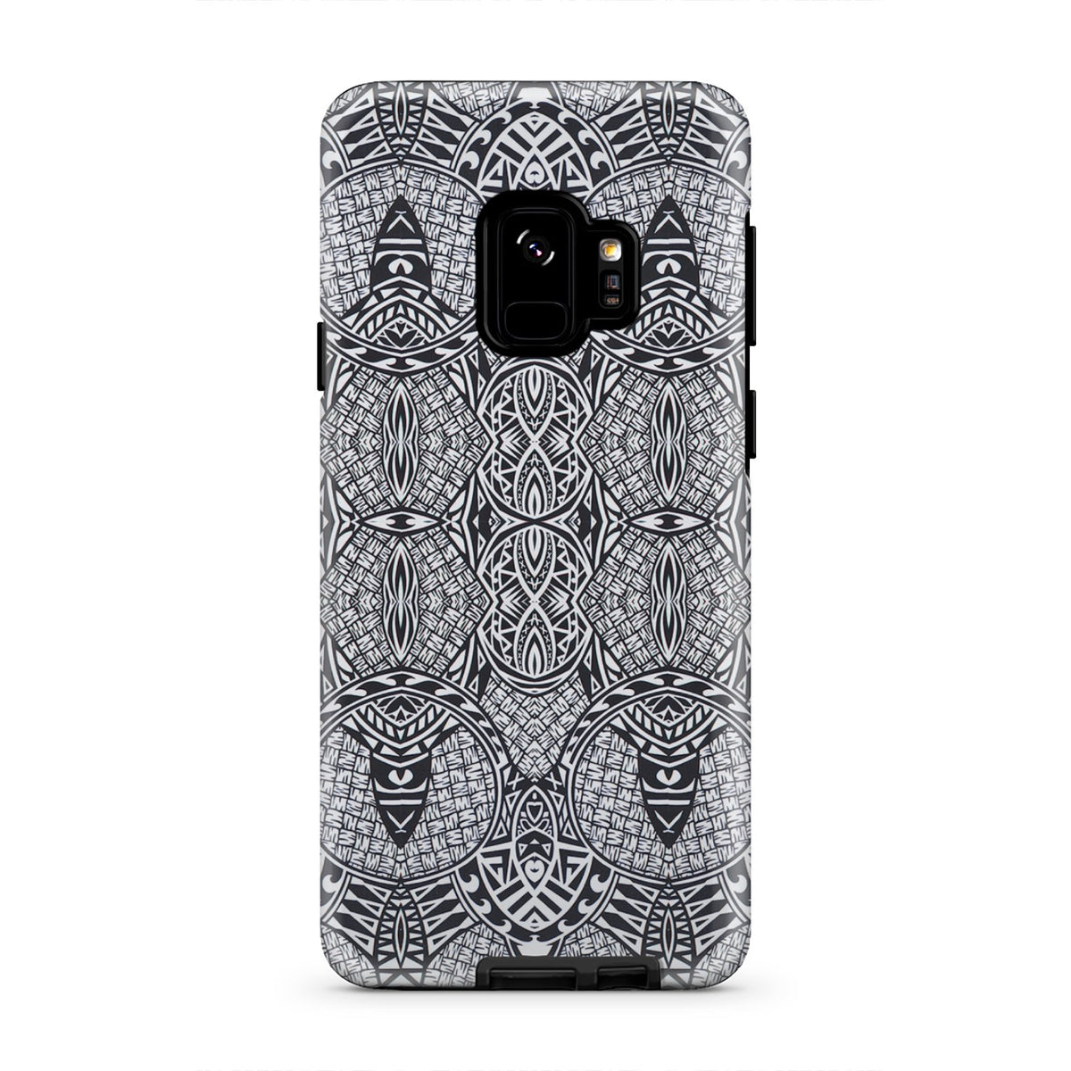 Polynesian Tough Case Black And White Samsung Galaxy S9 - Polynesian Pride