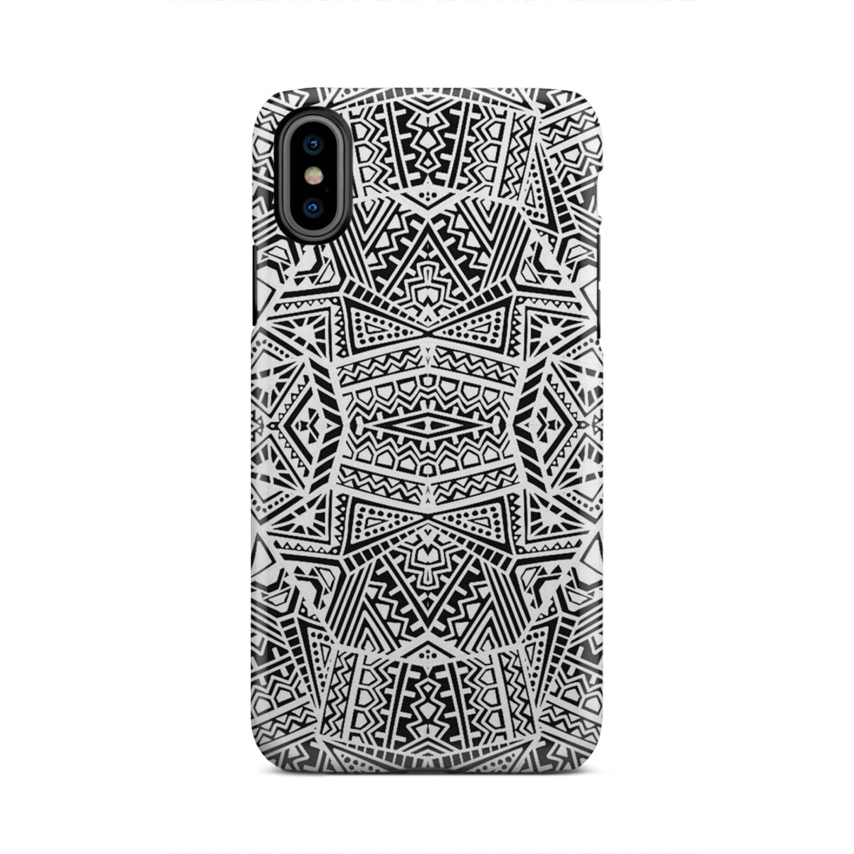Polynesian Tough Case White And Black iPhone Xs - Polynesian Pride