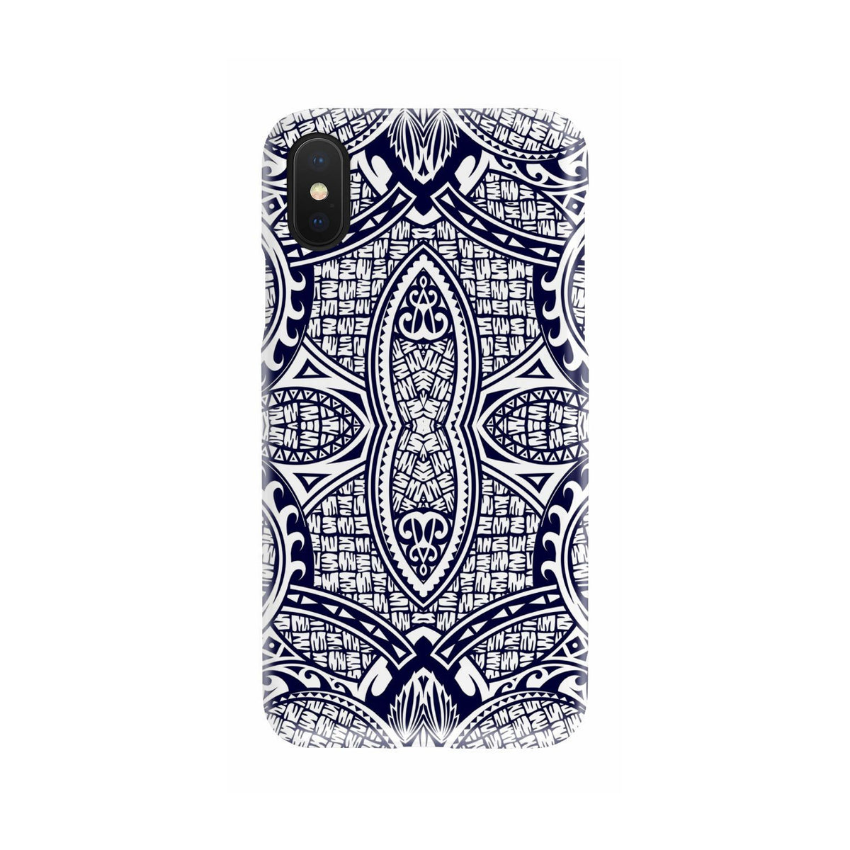 Polynesian Phone Case Blue And White - Polynesian Pride