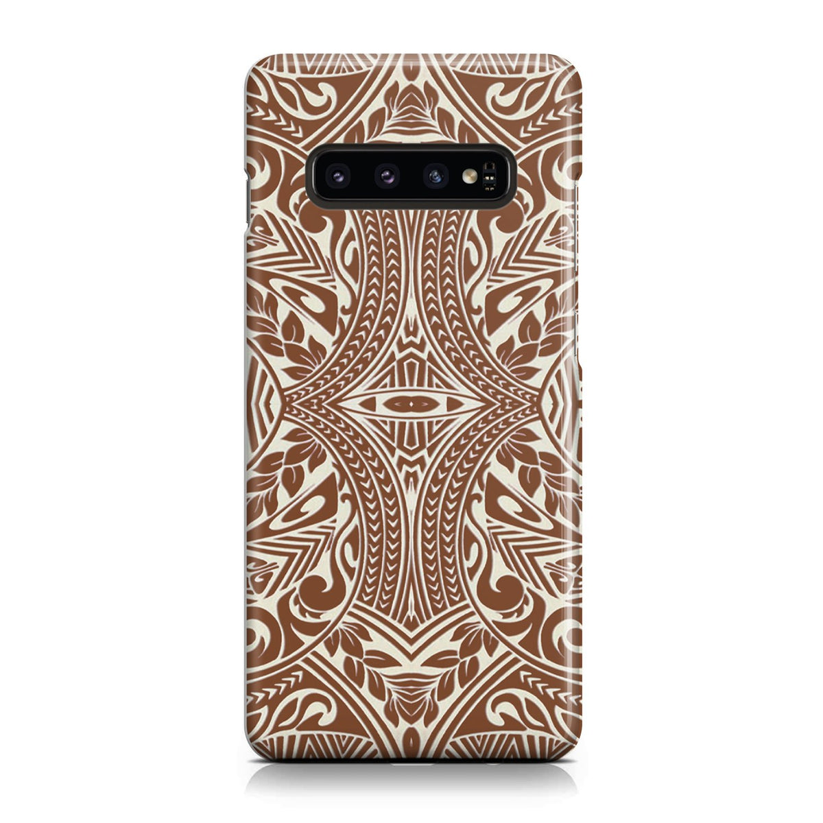 Polynesian Tribal Phone Case Brown Samsung Galaxy S10 - Polynesian Pride