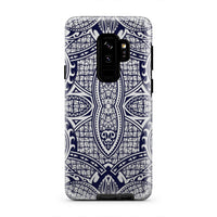 Polynesian Tough Case Blue And White Samsung Galaxy S9 Plus - Polynesian Pride