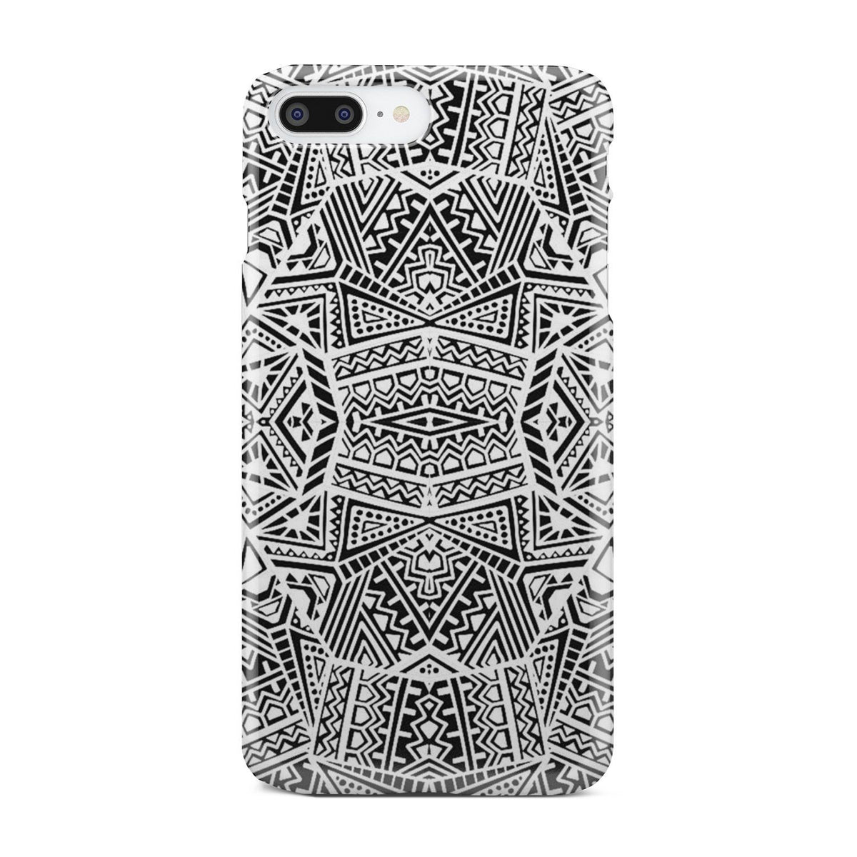 Polynesian Phone Case White And Black iPhone 8 Plus - Polynesian Pride