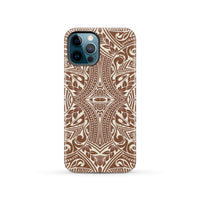 Polynesian Tribal Tough Case Brown iPhone 12 Pro - Polynesian Pride