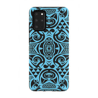 Polynesian Tough Case Grown Blue White Samsung Galaxy S20 Plus - Polynesian Pride