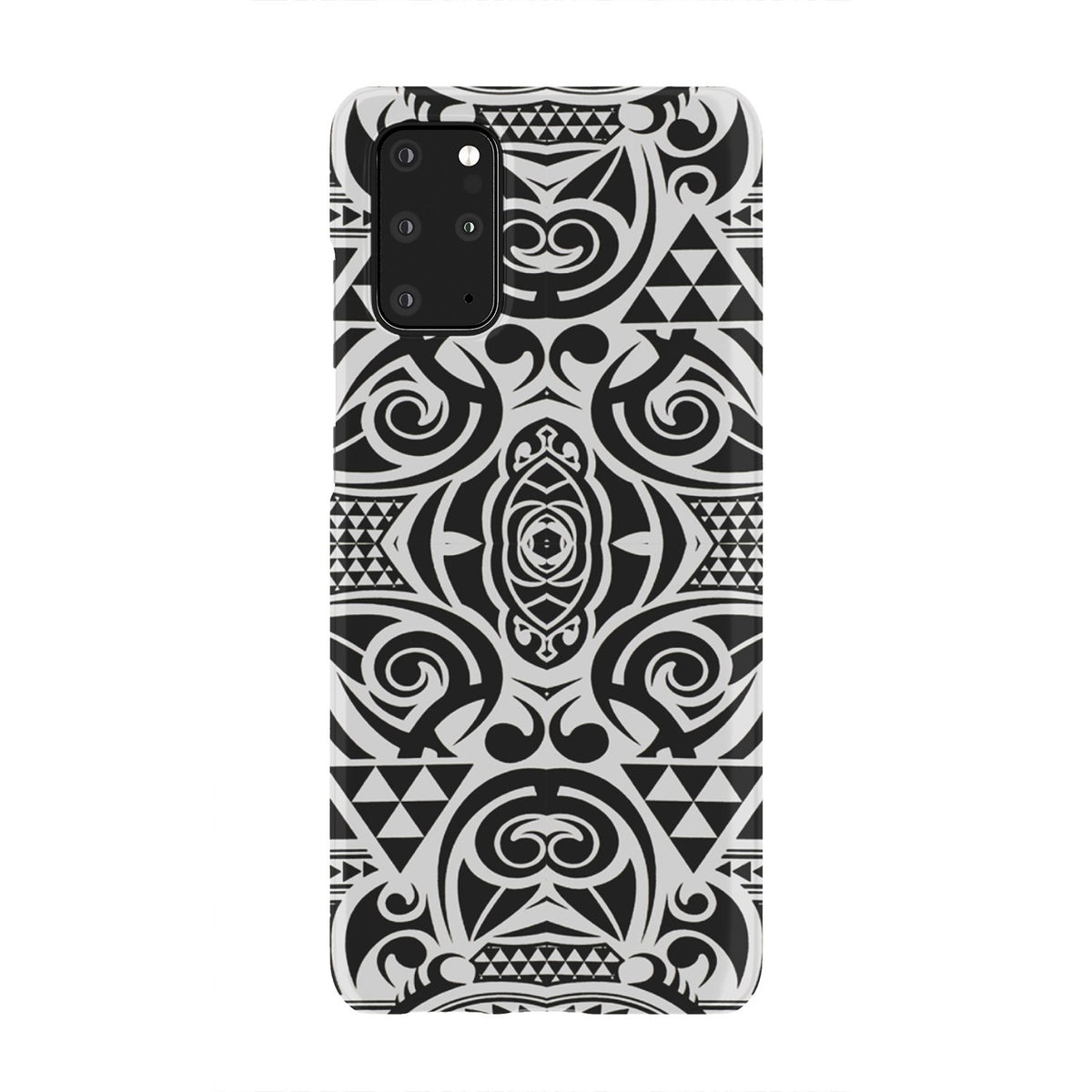 Polynesian Tribal Phone Case Black White Samsung Galaxy S20 Plus - Polynesian Pride
