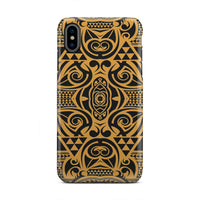 Polynesian Tough Case Yellow Black iPhone Xs Max - Polynesian Pride