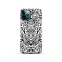 Polynesian Tough Case White And Black iPhone 12 Pro - Polynesian Pride
