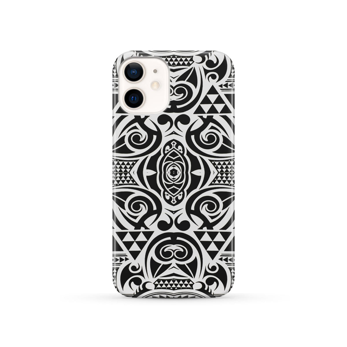 Polynesian Tribal Phone Case Black White iPhone 12 - Polynesian Pride