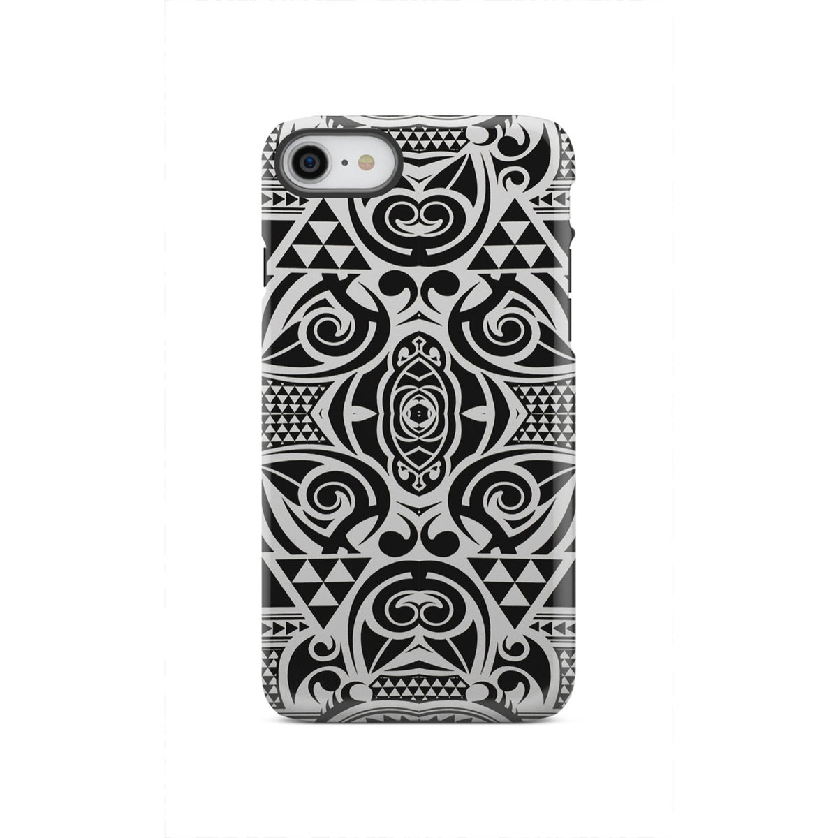 Polynesian Tribal Tough Case Black White iPhone SE 2020 - Polynesian Pride