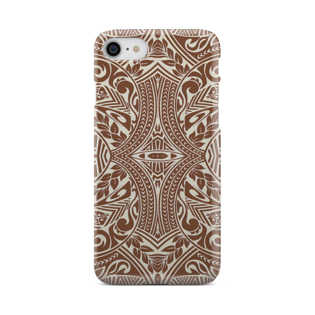 Polynesian Tribal Phone Case Brown iPhone 7 - Polynesian Pride