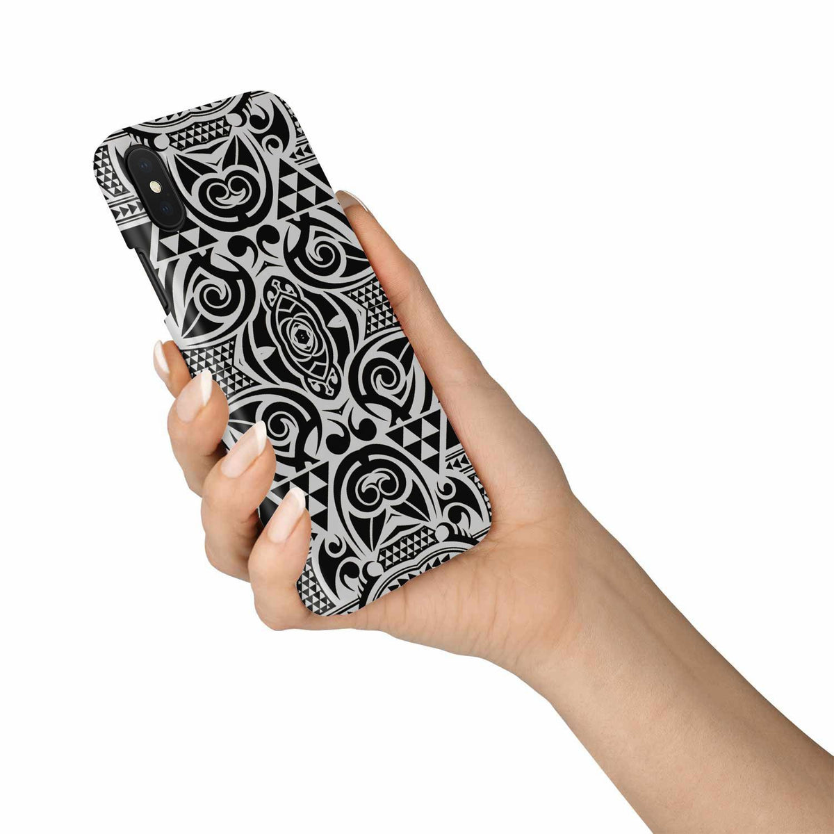 Polynesian Tribal Phone Case Black White - Polynesian Pride