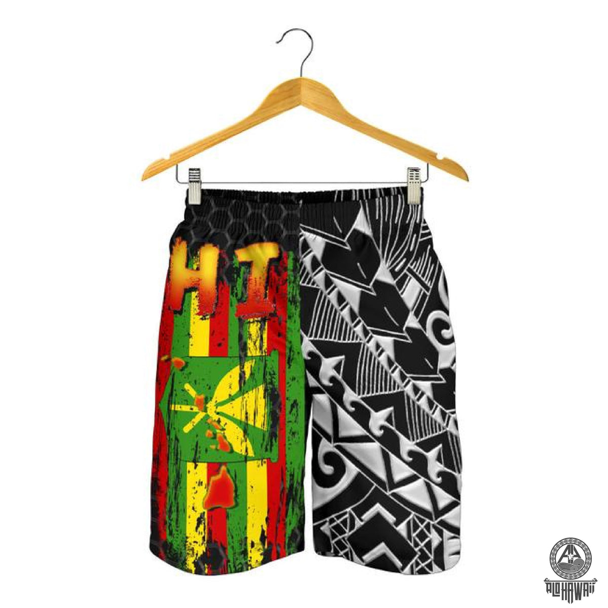 Kanaka Flag Polynesian Short - Dirty Style - Polynesian Pride