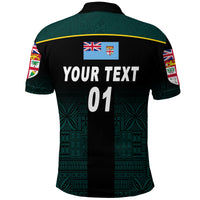 Custom Fiji Lomaiviti Rugby Polo Shirt Simple Vibes, Custom Text and Number LT8 - Polynesian Pride