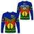 (Custom Personalised) New Caledonia Kanaky Long Sleeve Shirts Kanaky Vibes LT8 Unisex Blue - Polynesian Pride