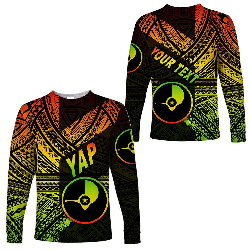 (Custom Personalised) FSM Yap Long Sleeve Shirts Original Style - Reggae LT8 Unisex Reggae - Polynesian Pride