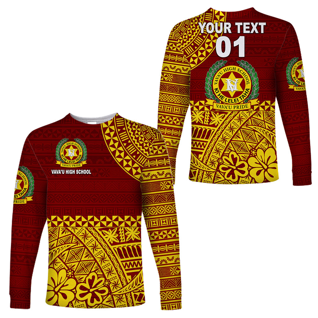 (Custom Personalised) Tonga Vava'u High School Long Sleeve Shirt Kupesi Vibes - Maroon LT8 Unisex Maroon - Polynesian Pride