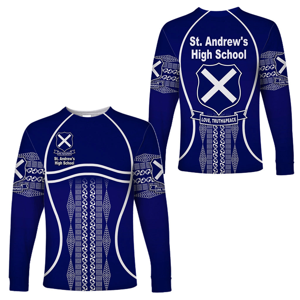 St. Andrew's High School Long Sleeve Shirt Unique Vibes LT8 Unisex Blue - Polynesian Pride