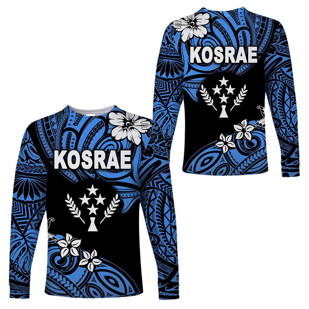 FSM Kosrae Long Sleeve Shirts Unique Vibes - Blue LT8 Unisex Blue - Polynesian Pride