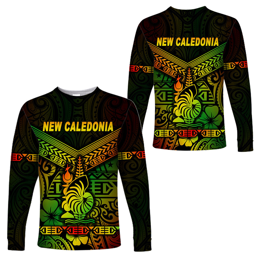 New Caledonia Long Sleeve Shirts Simple Style - Reggae LT8 Unisex Reggae - Polynesian Pride